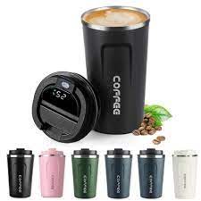 Stainless Steel Coffee Cup With Temperature Display