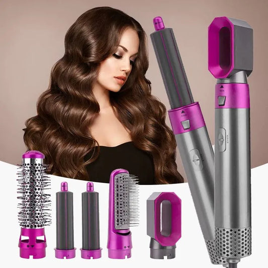 5 in 1 Hair Styler multi-function Professional Styling Tool hair dryer, hair curler, hot air comb, hair straightener