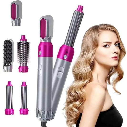 5 in 1 Hair Styler multi-function Professional Styling Tool hair dryer, hair curler, hot air comb, hair straightener