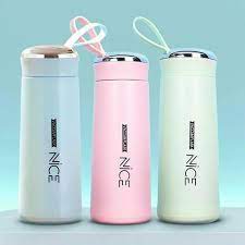 Cute Water Bottle For Girls Kawaii With Rope 400ML Fashion Portable Glass Bottle Outdoor Travel Water Cup Activity Gift